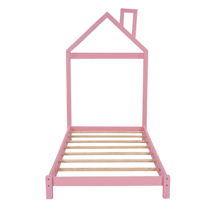 Platform Bed With House Shaped Headboard