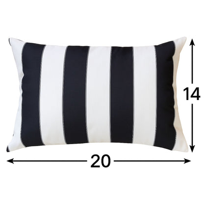 Horizon - Stripe Pillow Outdoor & Indoor - Black