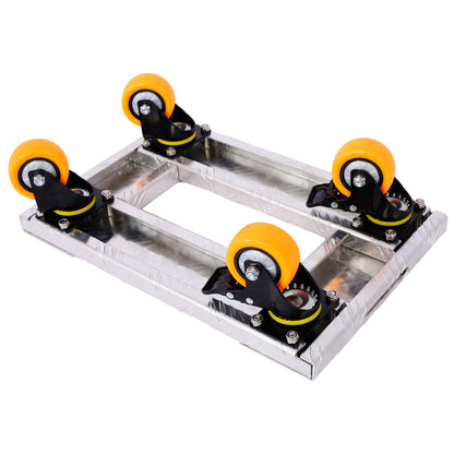 Heavy Duty Furniture Dolly Trolley Car, Aluminum Frame With 3" Tpu Professional Casters, Brake Option