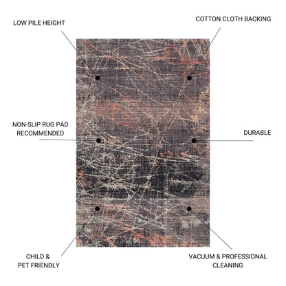 Fenix - Accent Rug - Anthracite / Multi