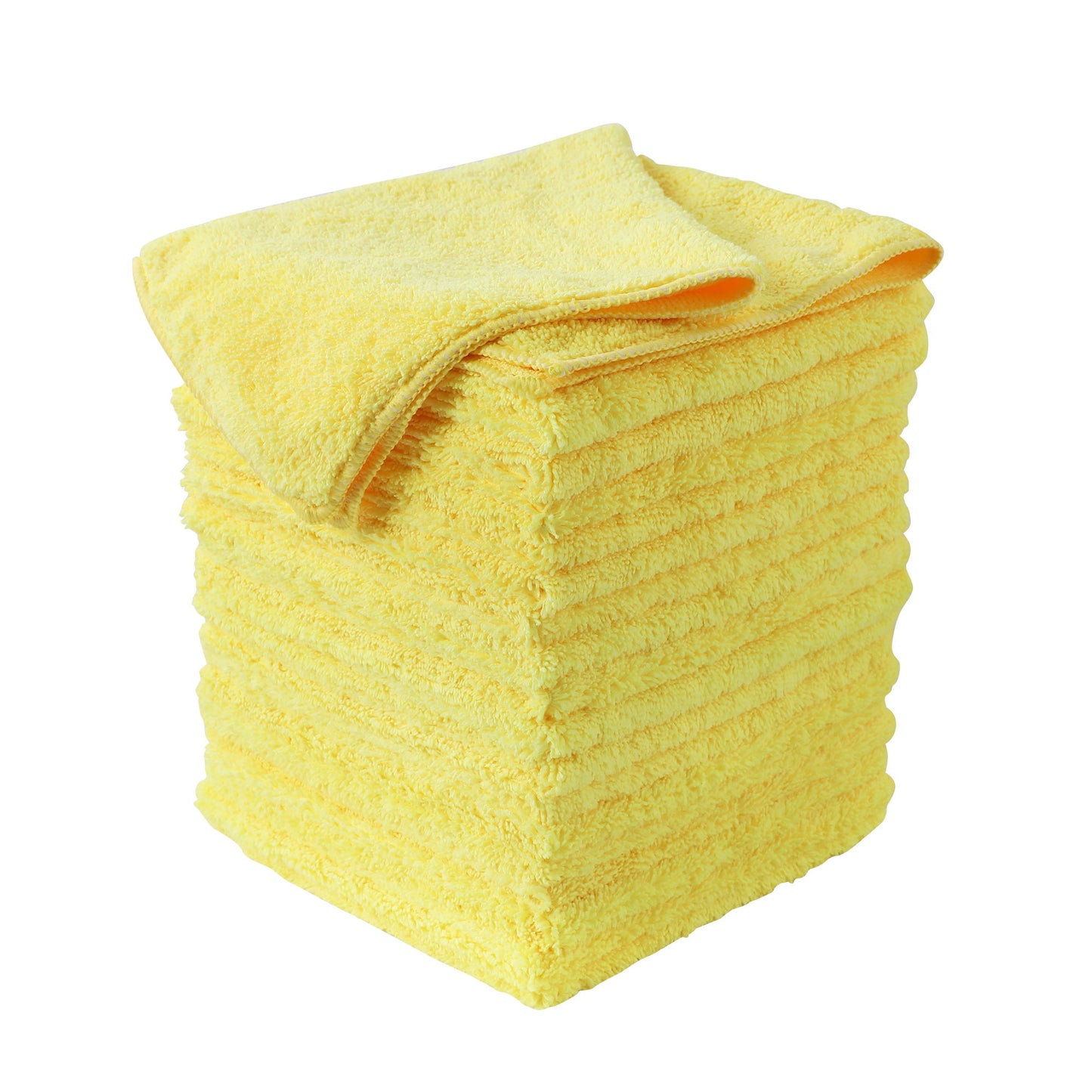 Multifunctional Microfiber Towel For Car Cleaning, Kitchen & Glass Scrubbing - Yellow