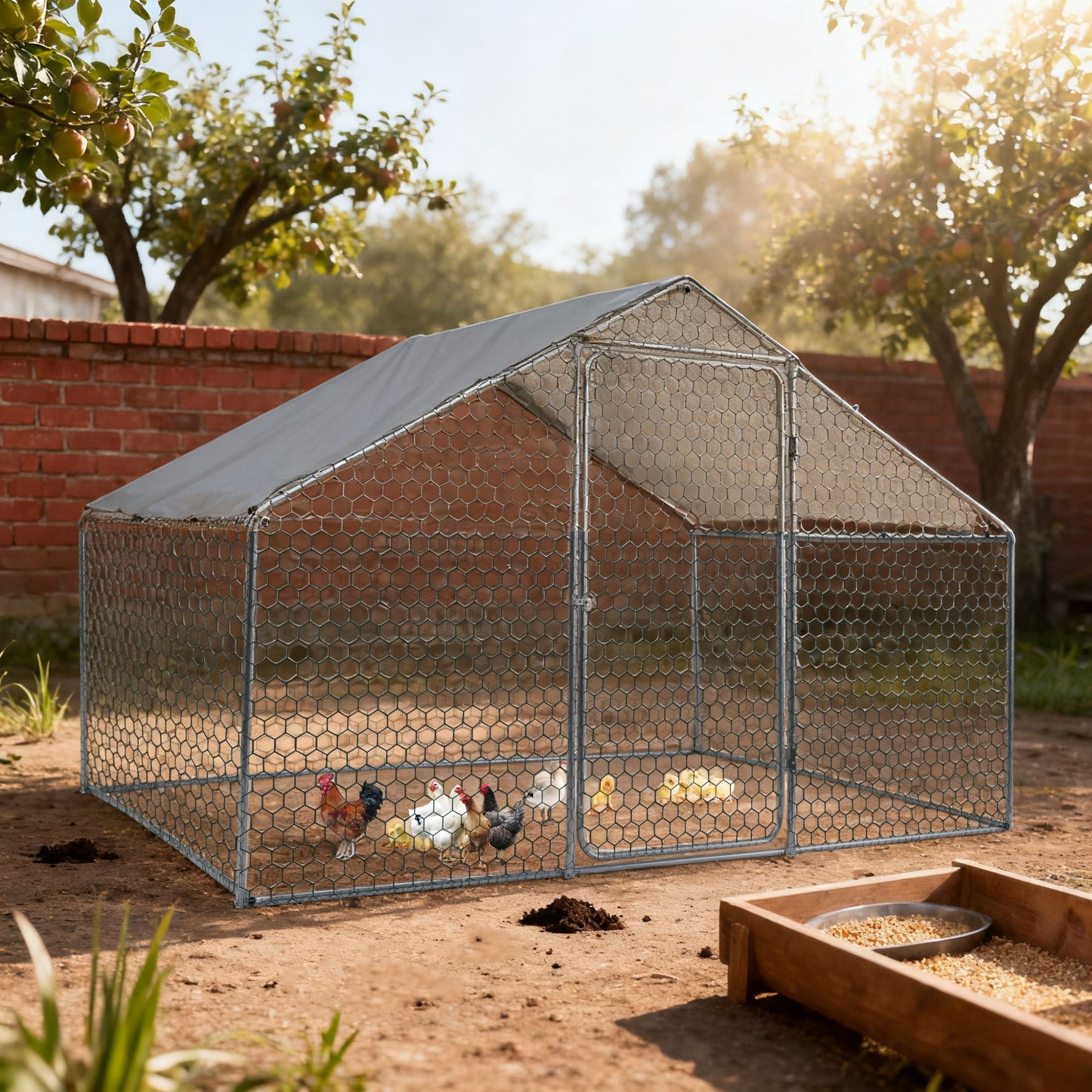 Outdoor Chicken Coop Metal Big Space