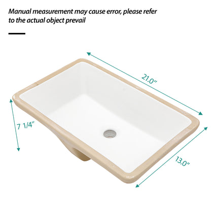 Modern Ceramic Undermount Bathroom Sink With Overflow, High Quality
