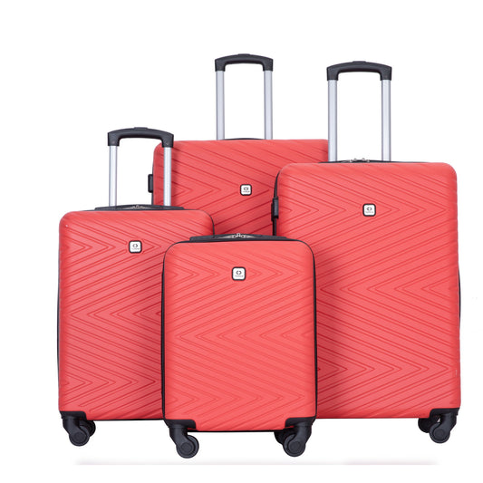 Luggage 4 Piece Lightweight Suitcase With Rotating Wheels With Tsa Lock,