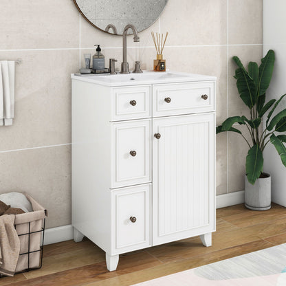 Bathroom Vanity Cabinet With Sink - White