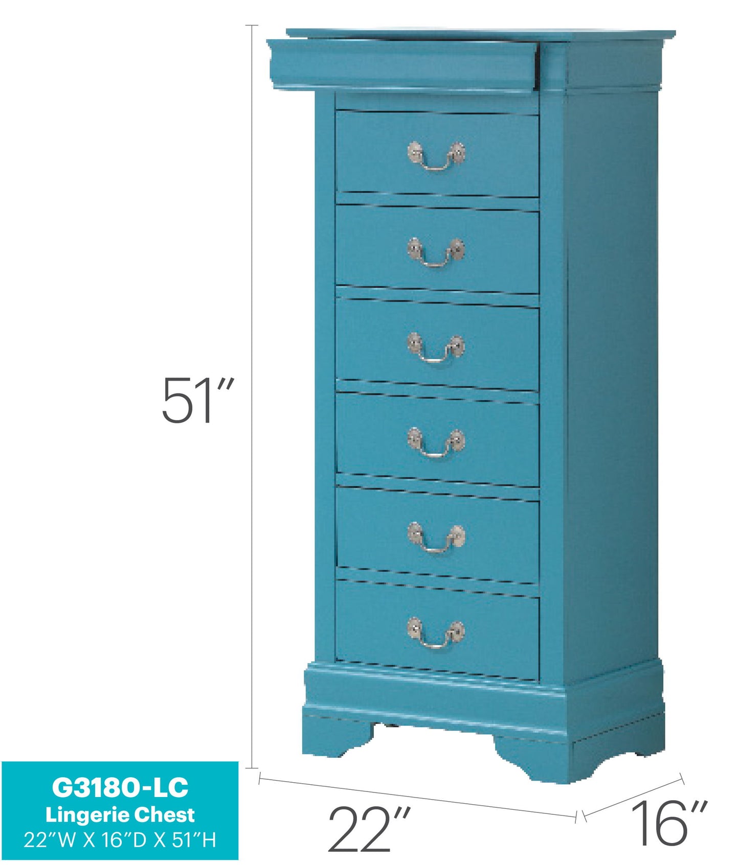 Traditional Style Lingerie Storage Chest Timeless