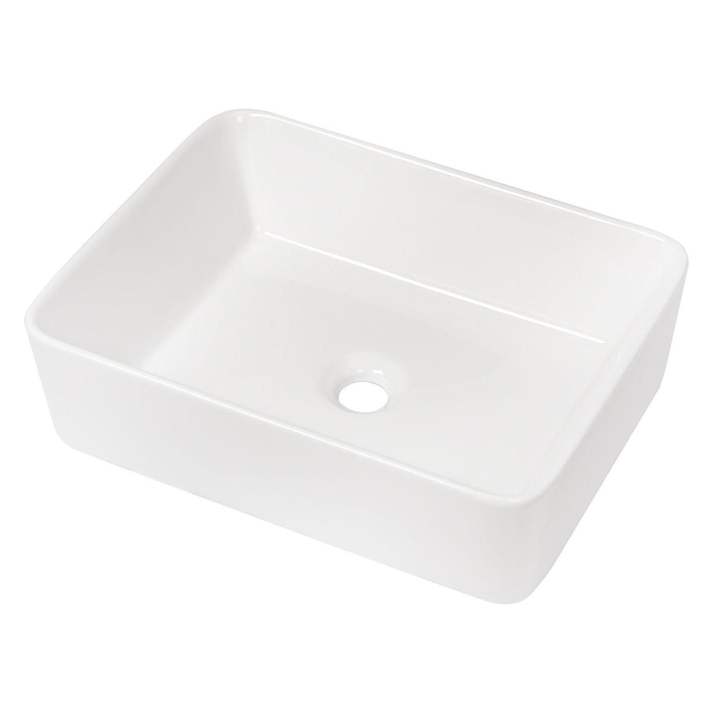 Modern European Design Ceramic Rectangular Vessel Bathroom Sink