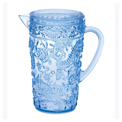 Paisley Unbreakable Plastic Water Pitcher With Lid And Spout