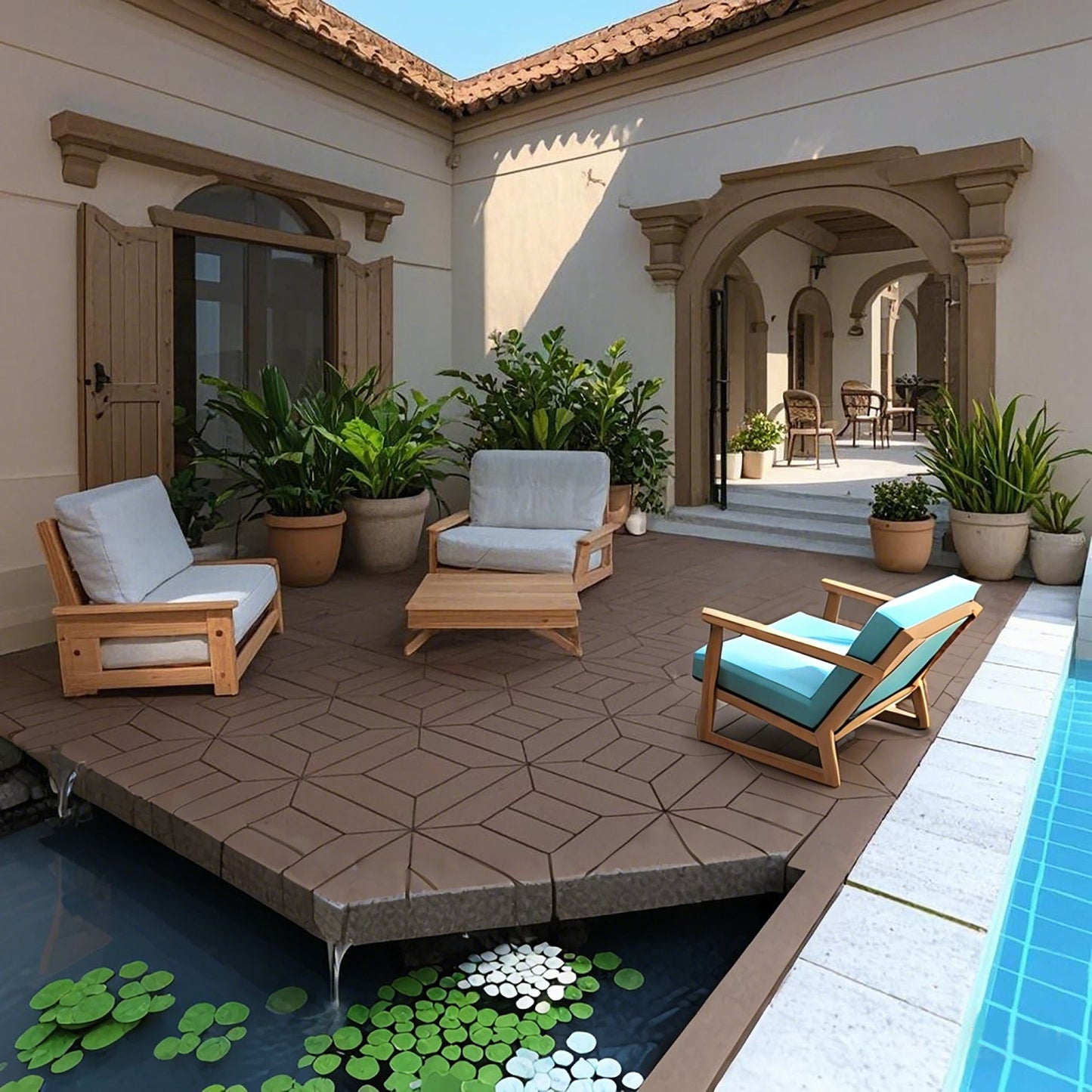 New Style Patio Diy Module Interlocking Decking Tiles, Floor Outdoor And Indoor, Easy And Quick Installation