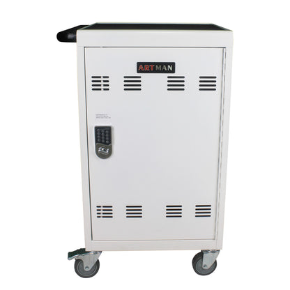 Mobile Charging Cart And Cabinet For Tablets Laptops 30 Device With Combination Lock