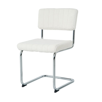 Modern Luxury Dining Chair With Metal Legs And Bow Design (Set of 4)