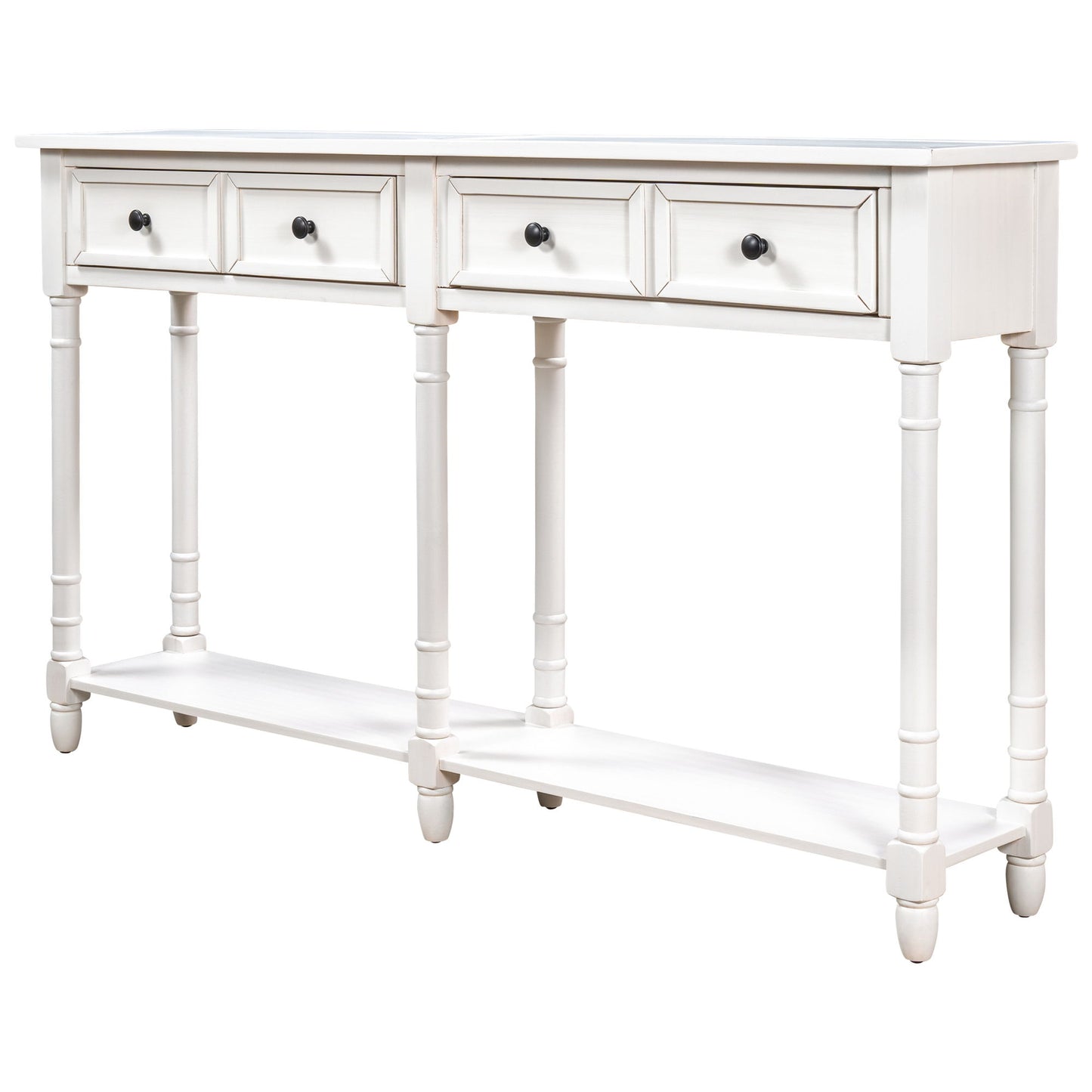 Hearth & Haven Daniel - Console Table With 2 Storage Drawers And Bottom Shelf