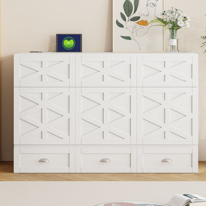 Murphy Bed With Large Drawers And USB Ports