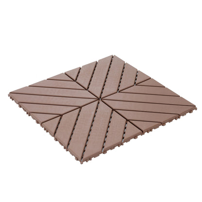 Durable Plastic Interlocking Deck Tiles, Waterproof Outdoor And Indoor Use