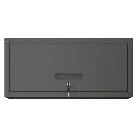 Heavy Duty, Metal Wall Mounted Tool Storage Cabinet Steel Metal Garage Storage Cabinet - Black / Gray