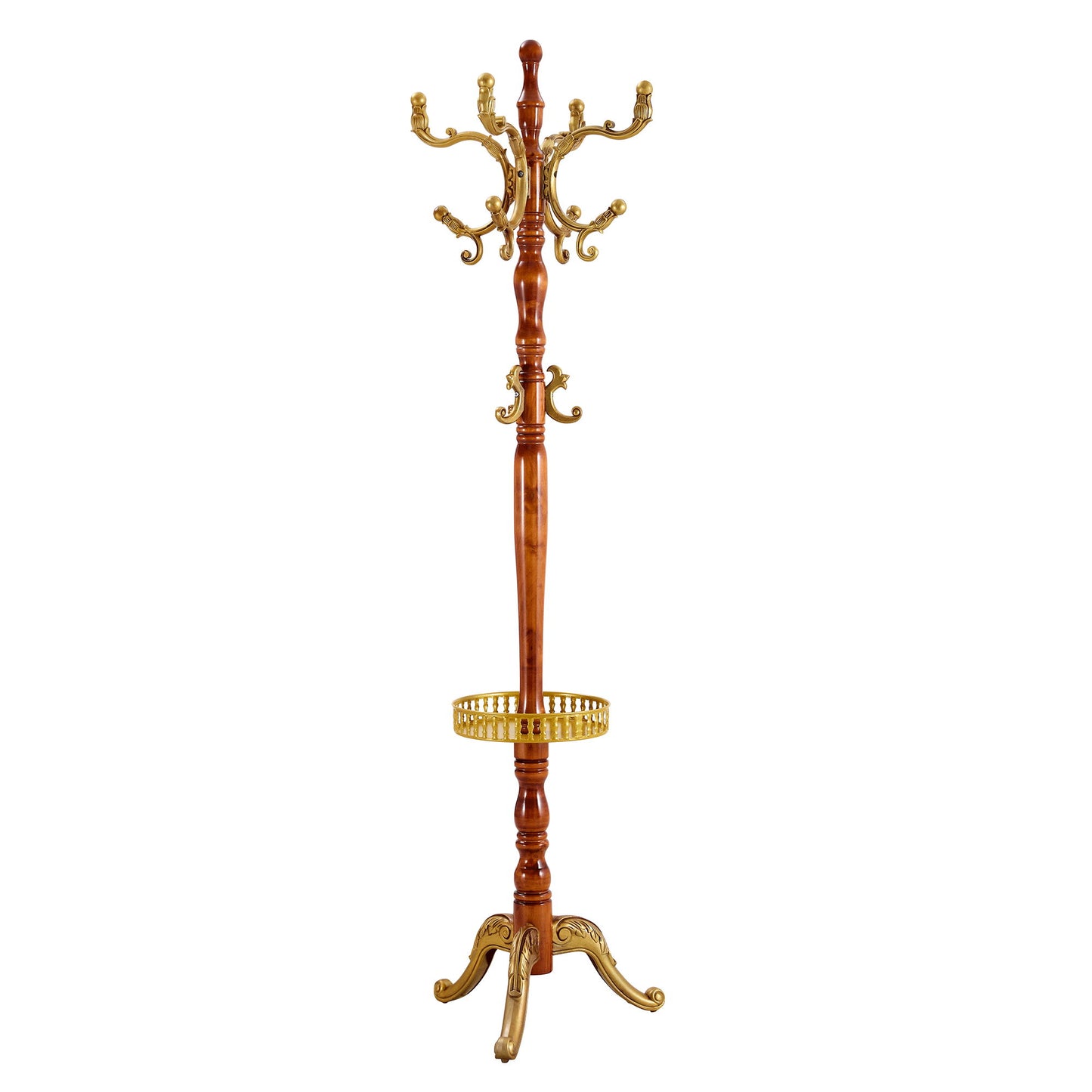 Multifunctional Coat And Hat Rack With Resin Stainless Steel Storage