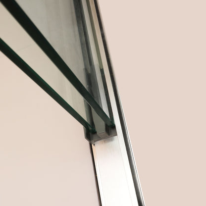 Modern Double Sliding Shower Enclosure, Tempered Glass