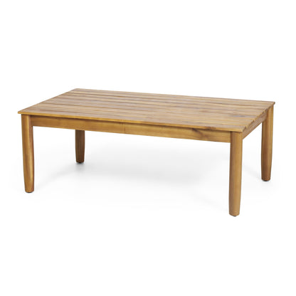 Outdoor Seating Set With Coffee Table And Loveseat - Teak