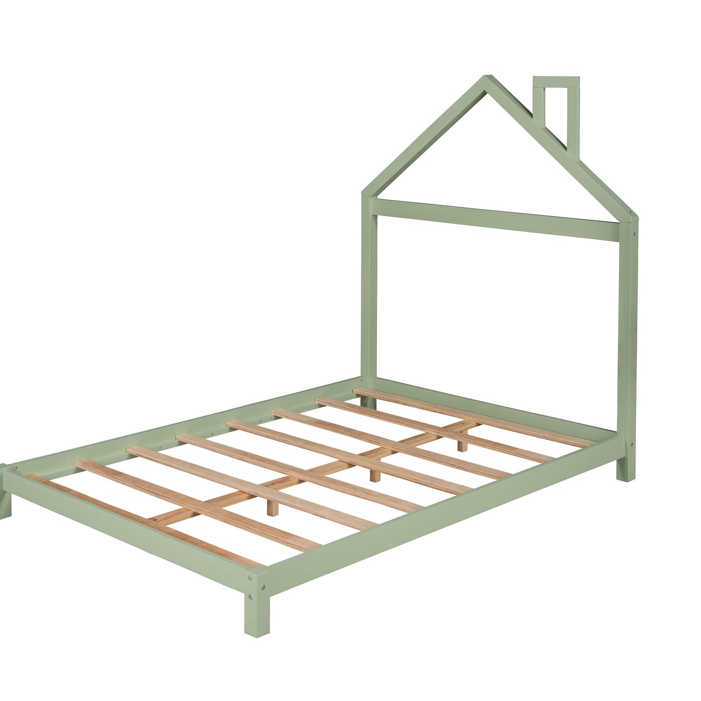 Platform Bed With House Shaped Headboard