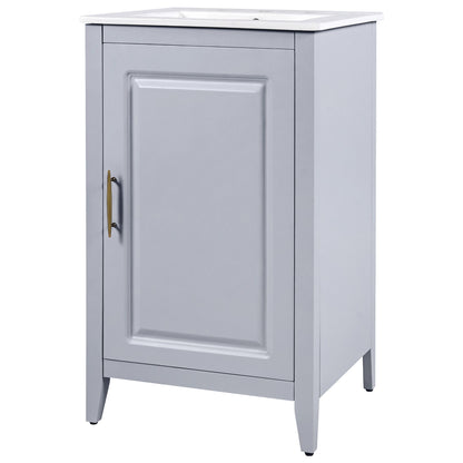 Modern Bathroom Vanity With Sink, Functional Drawer, Soft- Closing Door