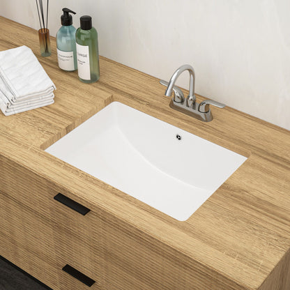 Modern Ceramic Undermount Bathroom Sink With Overflow, High Quality