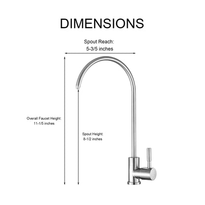 Modern Design, Lead Free Drinking Water Faucet - Brushed Nickel