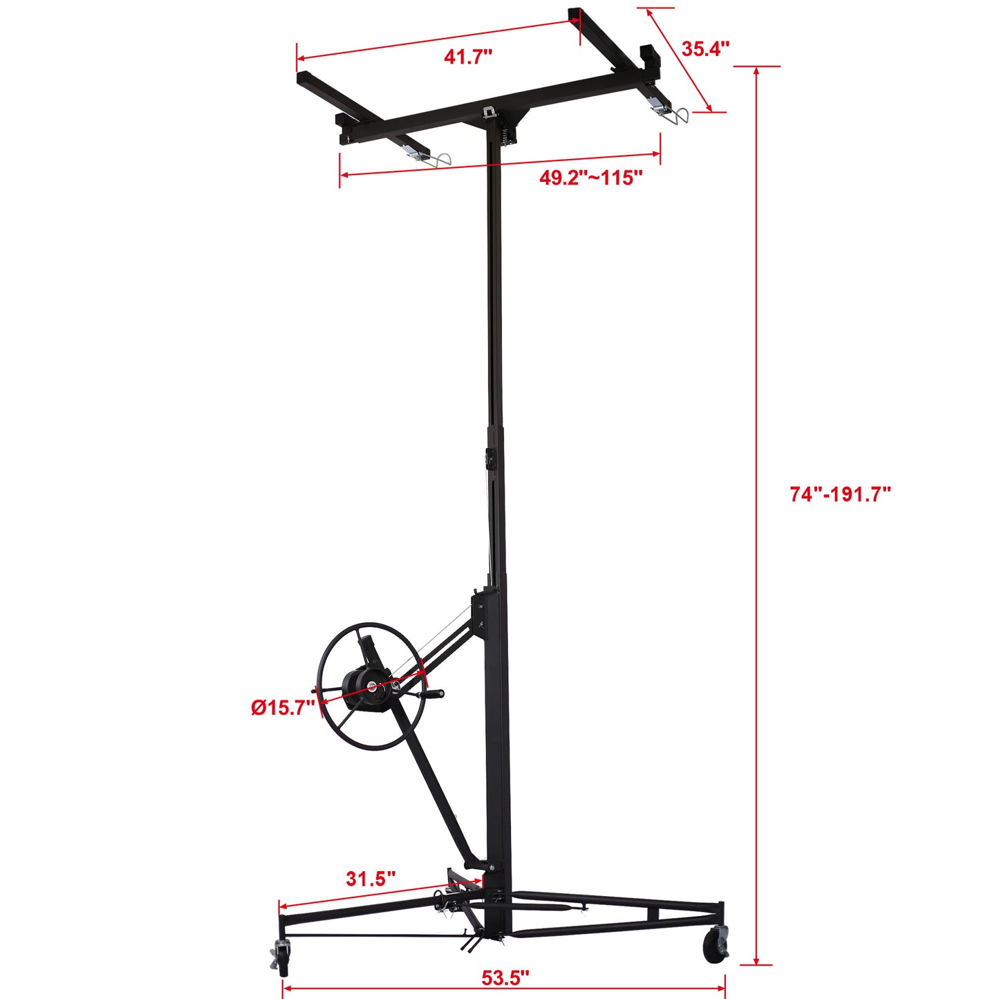 Heavy Duty Drywall Lift Panel Hoist With Adjustable Height And Safety Features