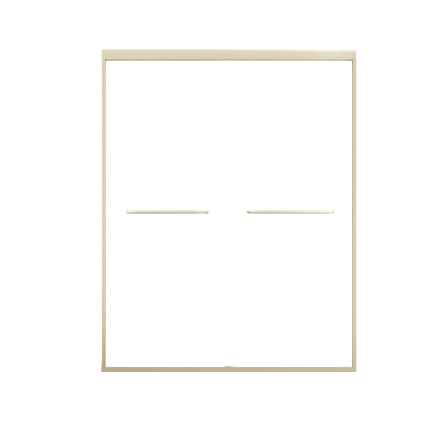 Double Sliding Shower Door, Semi-Frameless Bypass Bathroom Sliding Door With 1/4" (6 Mm) Tempered Glass For Walk-In Shower