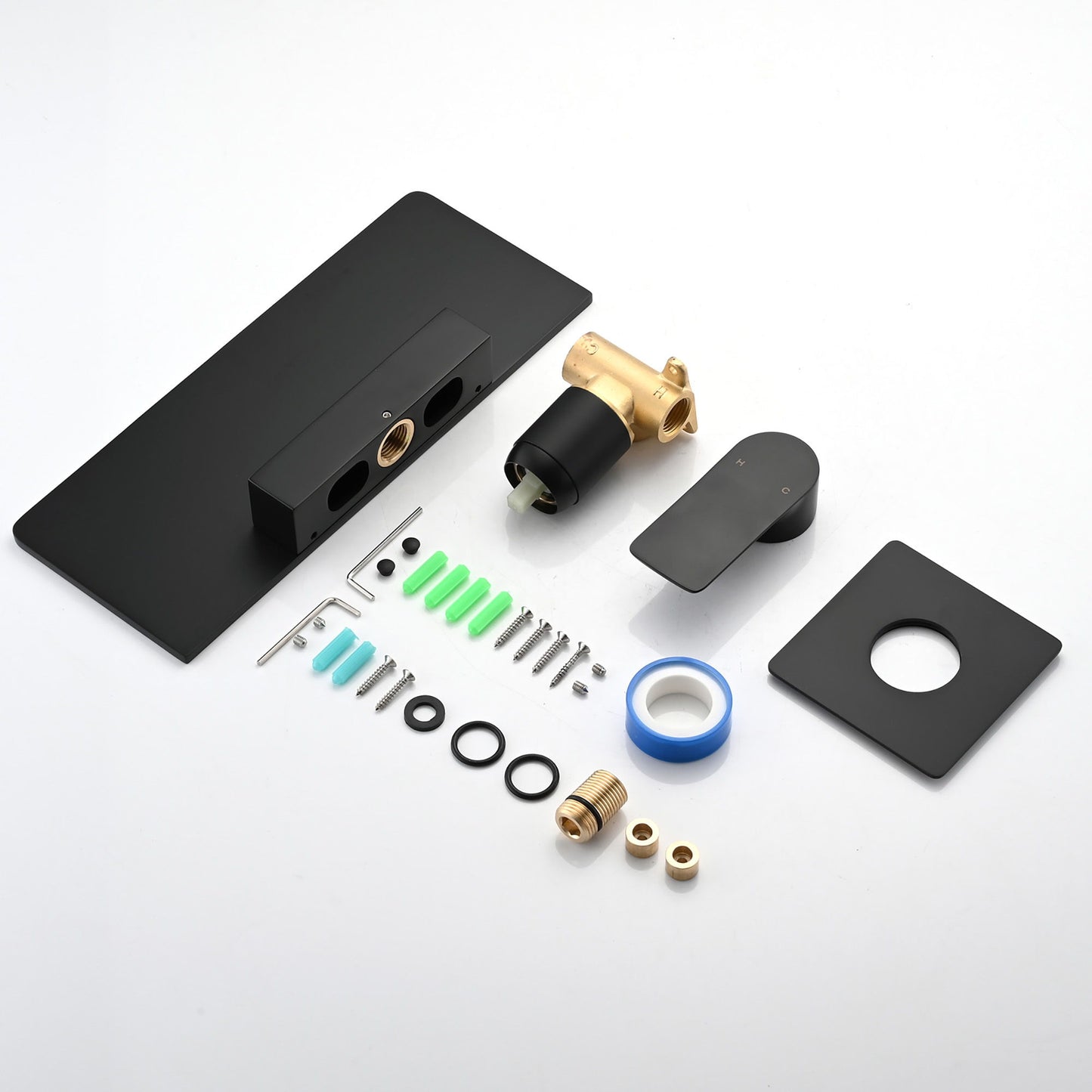 Modern Stainless Steel Waterfall Bathroom Sink Faucet With Single Handle Wall Mount