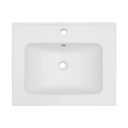 Modern Rectangular Vanity Top With Overflow For Bathroom