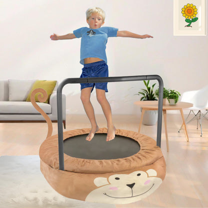 Children's Trampoline Happy Expression Outdoor / Indoor Dual Use, Foldable Iron Tube