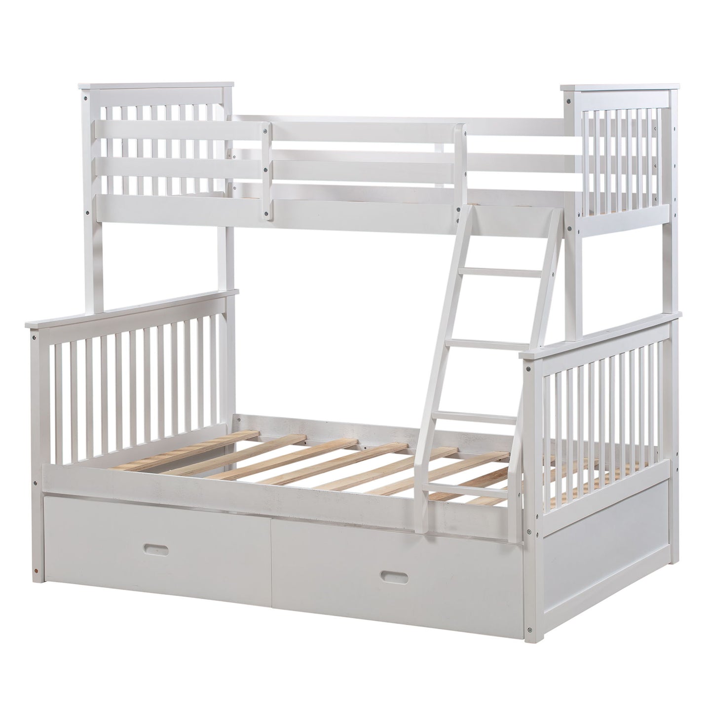 Bunk Bed With Storage Drawers And Safety Features