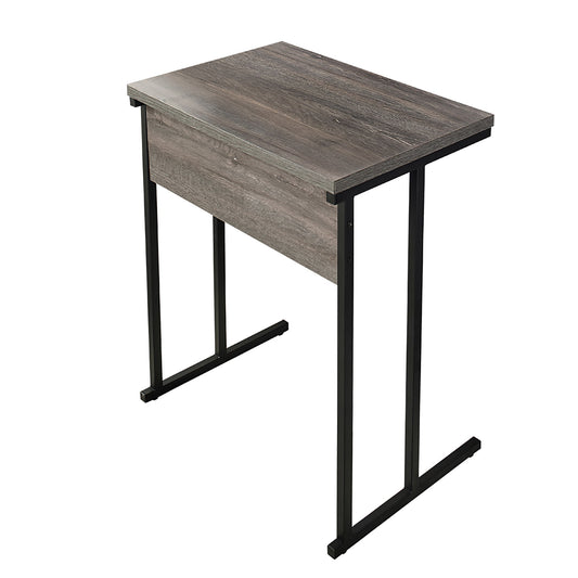 Mona - Rustic Wood Top And Metal Base TV Tray With Water And Heat Resistance - Gray