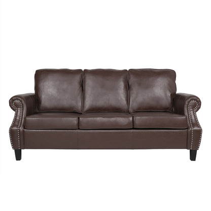 Contemporary 3 Seater Sofa With Nailhead Trim