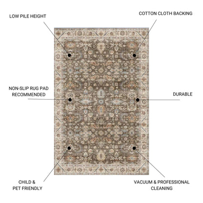 Fenix - Accent Rug - Brown / Ivory