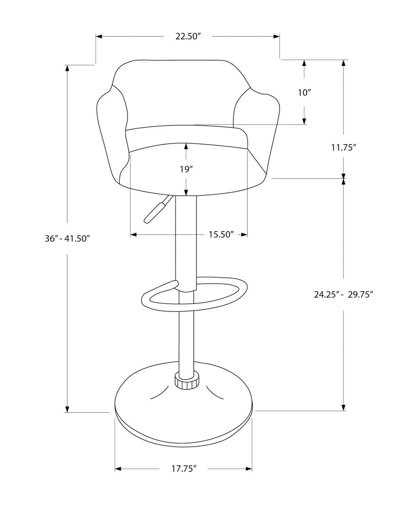 Swivel Stool Bar Height, Adjustable Versatile Seating, Contemporary & Modern