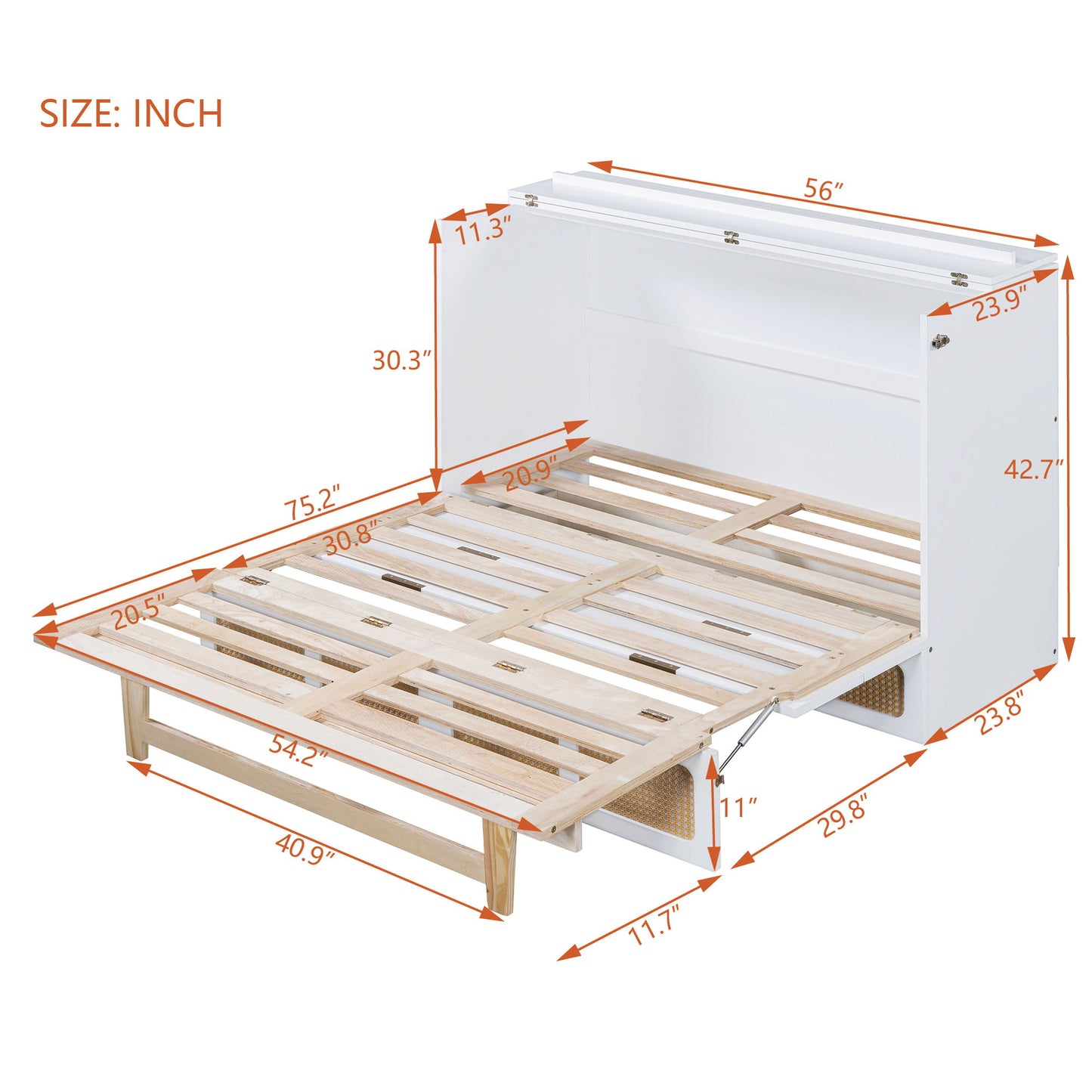 Classic Stylish Murphy Bed With Large Drawers