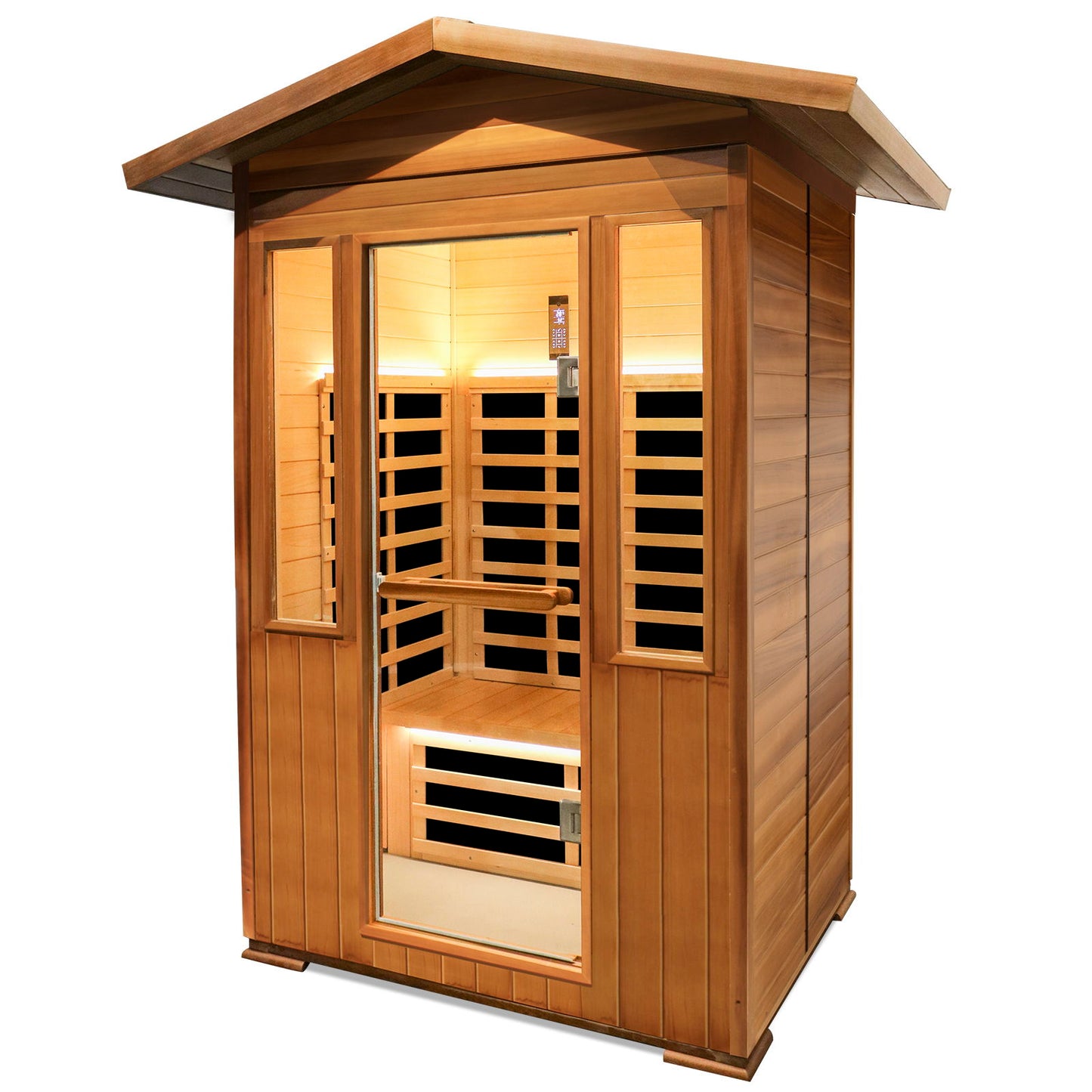 Outdoor DoubleCedar Far Infrared Sauna Room - Natural
