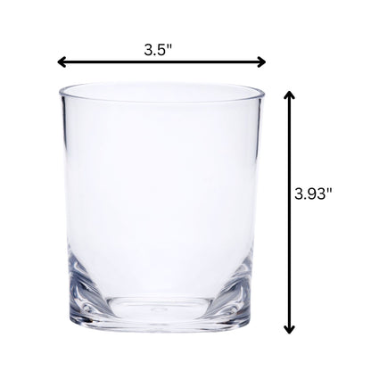 Halo - Leading Ware Oval Acrylic Glasses (Set of 4) Dof, Bpa Free, 12Oz Plastic Drinkware - Clear