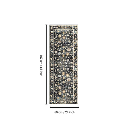 Fenix - Runner Rug - Black / Gray