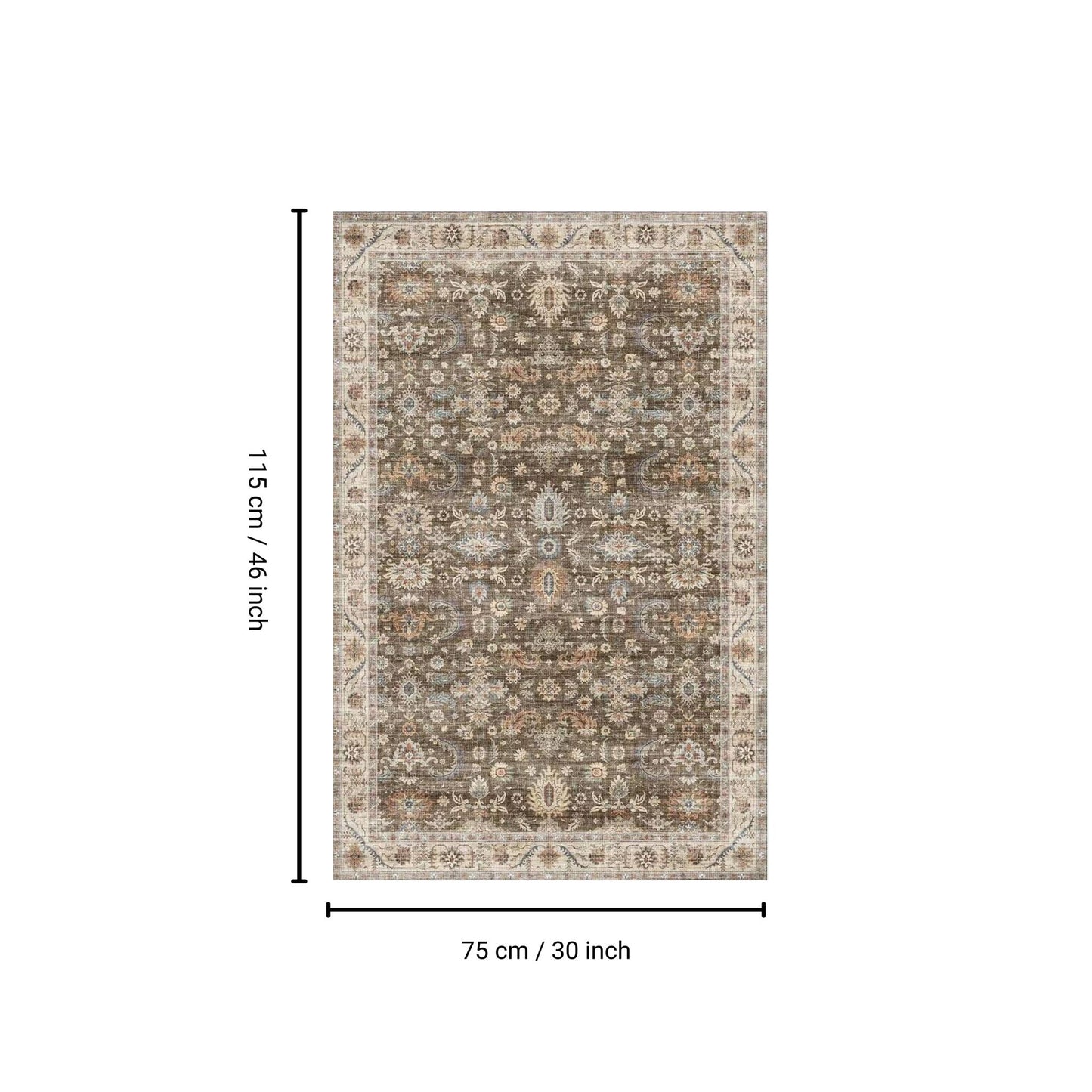 Fenix - Accent Rug - Brown / Ivory