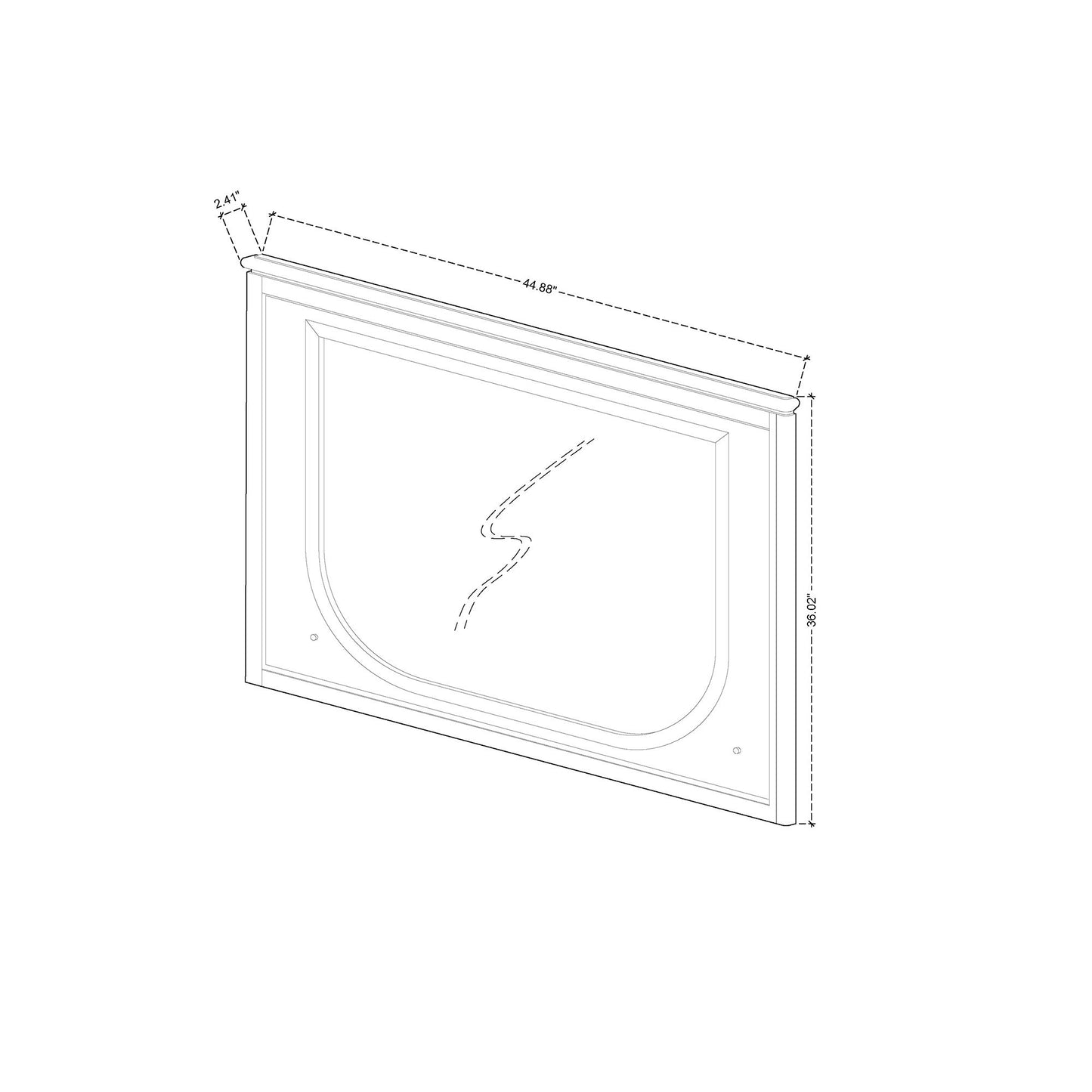 Brenda - Mirror With LED Lighting And Accent Detailing - Gray