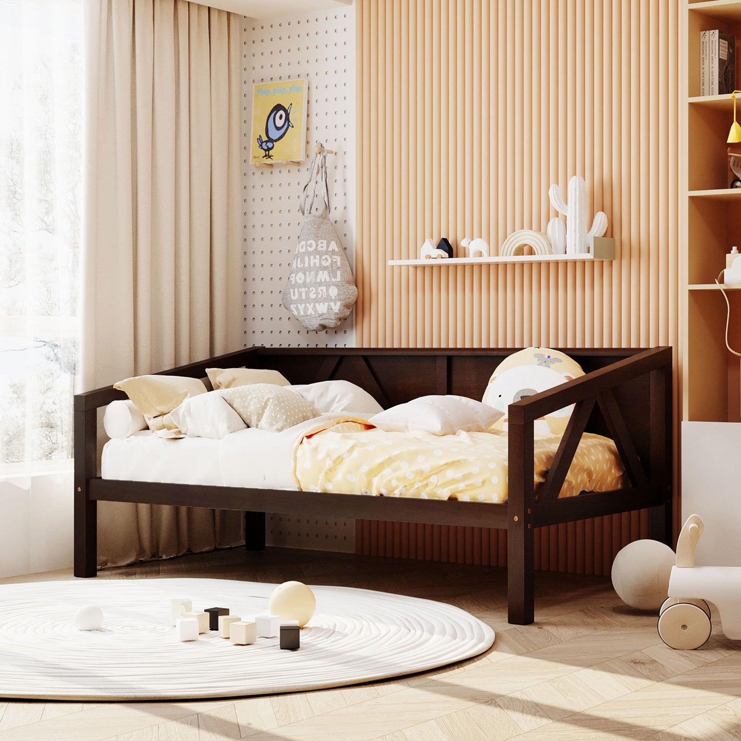 Elegant Design Daybed With Slat Support