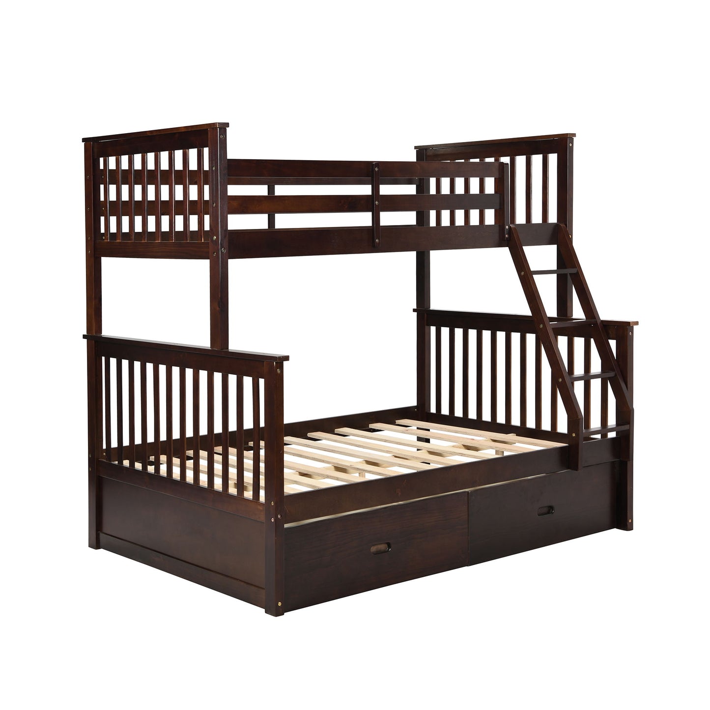 Bunk Bed With Storage Drawers And Safety Features