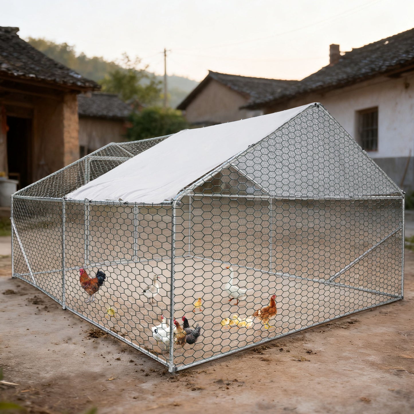 Outdoor Chicken Coop Metal Big Space