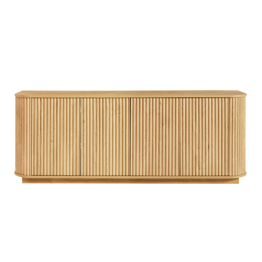 Contemporary Sideboard Storage Cabinet TV Stand With Wave Pattern