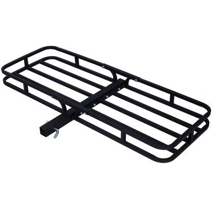 Heavy Duty Steel Hitch Mount Cargo Carrier Rack For SUV, Truck, Car With 2" Receiver - Black