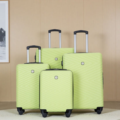 Luggage 4 Piece Lightweight Suitcase With Rotating Wheels With Tsa Lock,