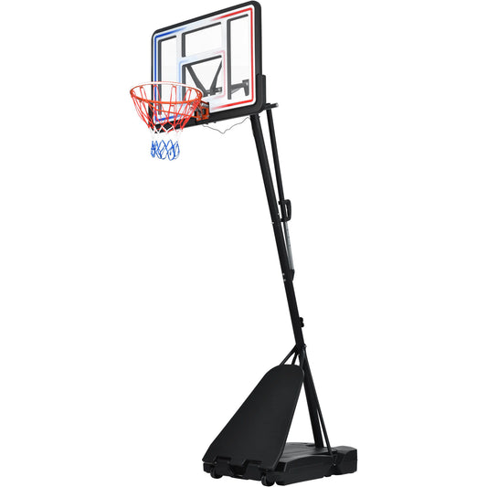 Portable Basketball Hoop Basketball System Adjustable For Youth Adults LED Basketball Hoop Lights, Colorful Lights, Waterproof, Super Bright To Play At Night Outdoors, Good Gift For Kids - Black