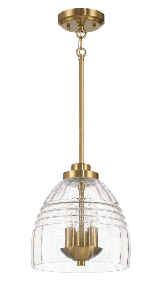 Ember - 3 Candle Lights Chain Pendant - Clear / Gold